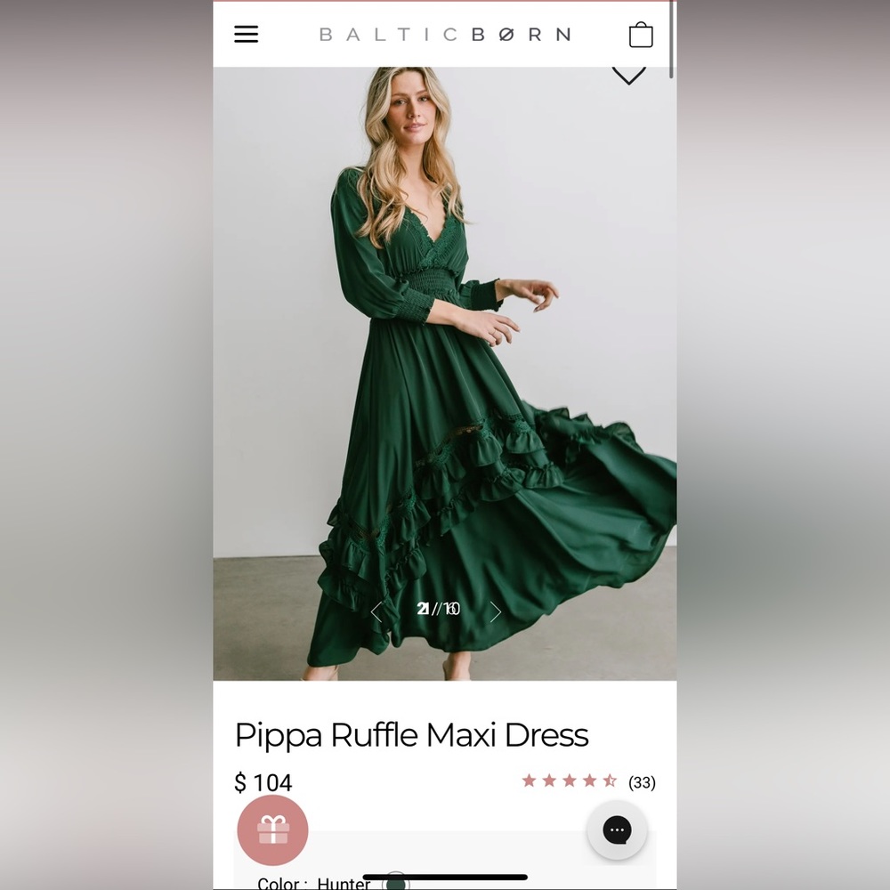 Baltic born ruffle maxi